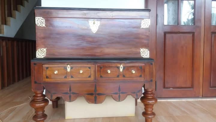 Antique coffer before restoration